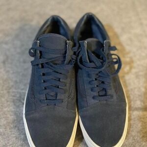 Vans Men 13 Lace Blue Suede Skate Sneakers Lace Up Classic Casual Streetwear